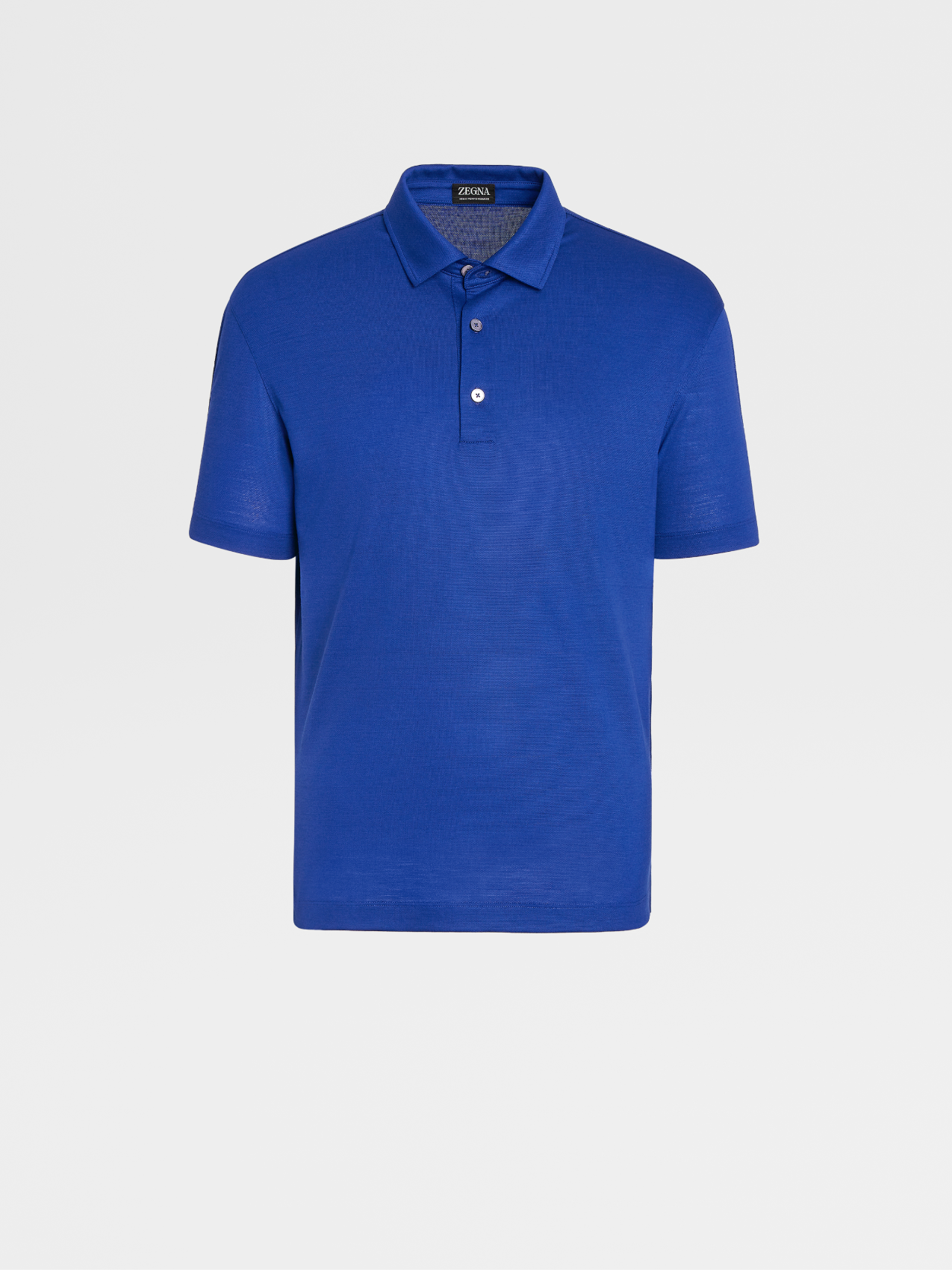 Bright Blue High Performance™ Wool Short-sleeve Polo